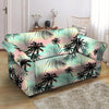 Pastel Palm Tree Hawaiian Print Loveseat Cover-grizzshop