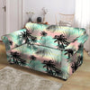 Pastel Palm Tree Hawaiian Print Loveseat Cover-grizzshop