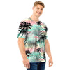 Pastel Palm Tree Hawaiian Print Men T Shirt-grizzshop