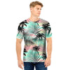 Pastel Palm Tree Hawaiian Print Men T Shirt-grizzshop