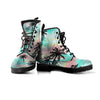 Pastel Palm Tree Hawaiian Print Men's Boots-grizzshop