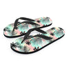 Pastel Palm Tree Hawaiian Print Men's Flip Flops-grizzshop