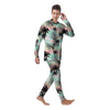 Pastel Palm Tree Hawaiian Print Men's Pajamas-grizzshop