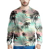 Pastel Palm Tree Hawaiian Print Men's Sweatshirt-grizzshop