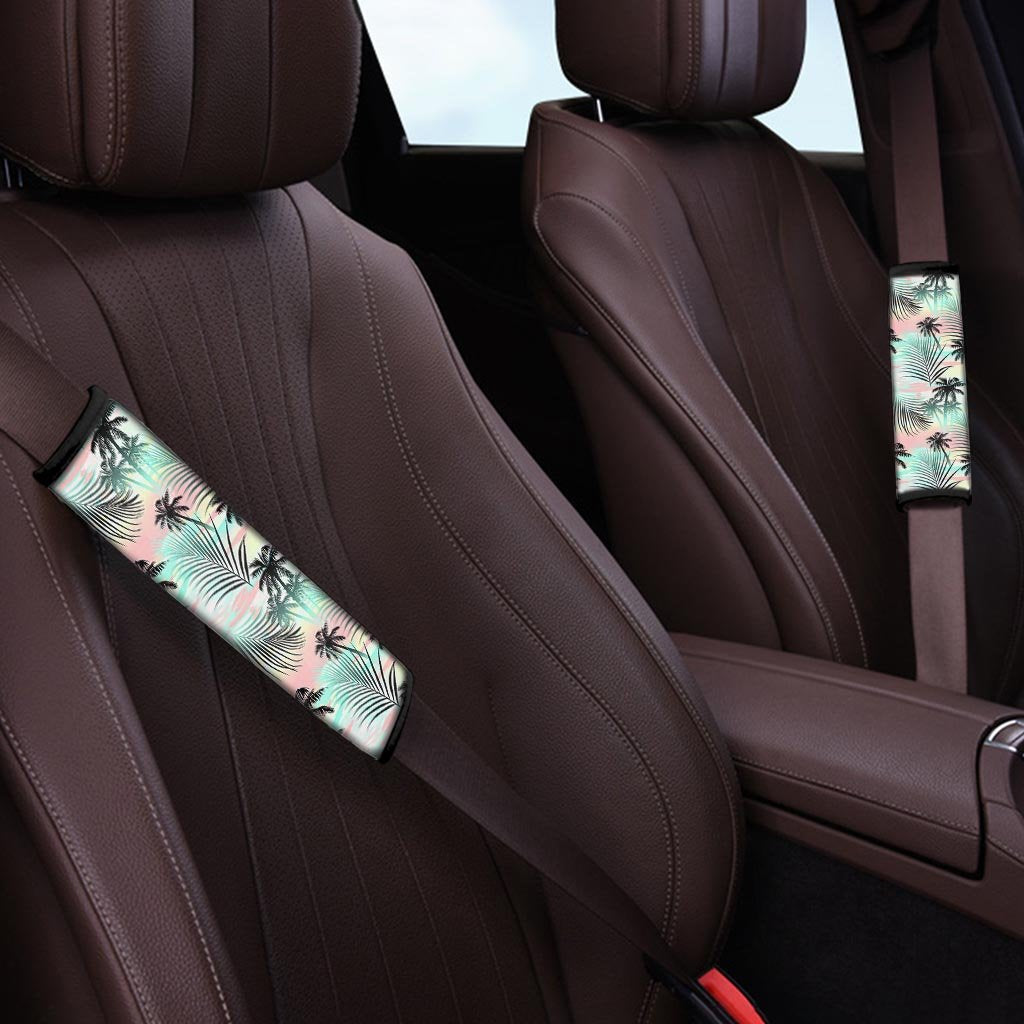 Pastel Palm Tree Hawaiian Print Seat Belt Cover-grizzshop