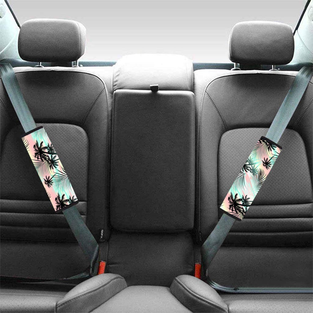 Pastel Palm Tree Hawaiian Print Seat Belt Cover-grizzshop