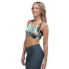 Pastel Palm Tree Hawaiian Print Sports Bra-grizzshop