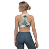 Pastel Palm Tree Hawaiian Print Sports Bra-grizzshop