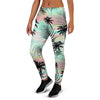 Pastel Palm Tree Hawaiian Print Women's Joggers-grizzshop