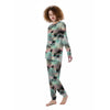 Pastel Palm Tree Hawaiian Print Women's Pajamas-grizzshop