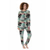 Pastel Palm Tree Hawaiian Print Women's Pajamas-grizzshop