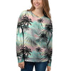 Pastel Palm Tree Hawaiian Print Women's Sweatshirt-grizzshop