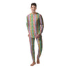 Pastel Polka Dots Print Pattern Men's Pajamas-grizzshop