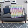 Pastel Wave Striped Print Blanket-grizzshop