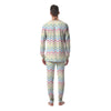 Pastel Zigzag Print Pattern Men's Pajamas-grizzshop