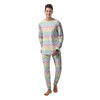 Pastel Zigzag Print Pattern Men's Pajamas-grizzshop