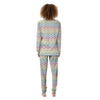 Pastel Zigzag Print Pattern Women's Pajamas-grizzshop