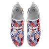 Patchwork American Patriotic Print White Athletic Shoes-grizzshop