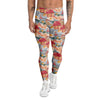 Patchwork Beach And Sunset Sky Print Pattern Men's Leggings-grizzshop