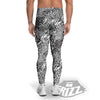 Patchwork Black White Animal Skins Print Pattern Men's Leggings-grizzshop