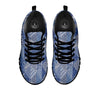 Patchwork Blue Denim Print Pattern Black Sneaker-grizzshop