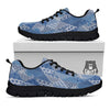 Patchwork Blue Denim Print Pattern Black Sneaker-grizzshop