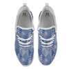 Patchwork Blue Denim Print Pattern White Athletic Shoes-grizzshop