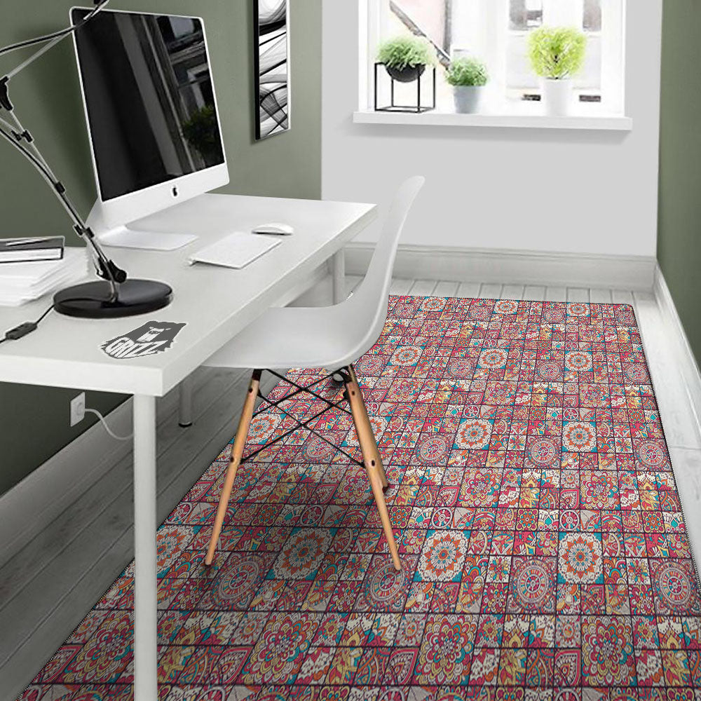 Patchwork Bohemian Print Pattern Floor Mat-grizzshop