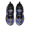 Patchwork Denim And Plaid Print Pattern Black Sneaker-grizzshop