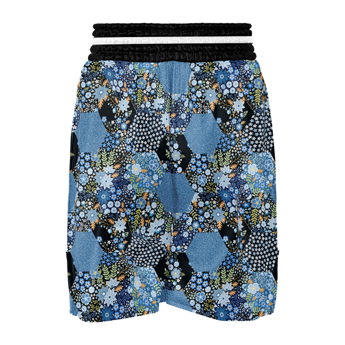 Patchwork Ethnic Floral Print Pattern Boxing Shorts-grizzshop