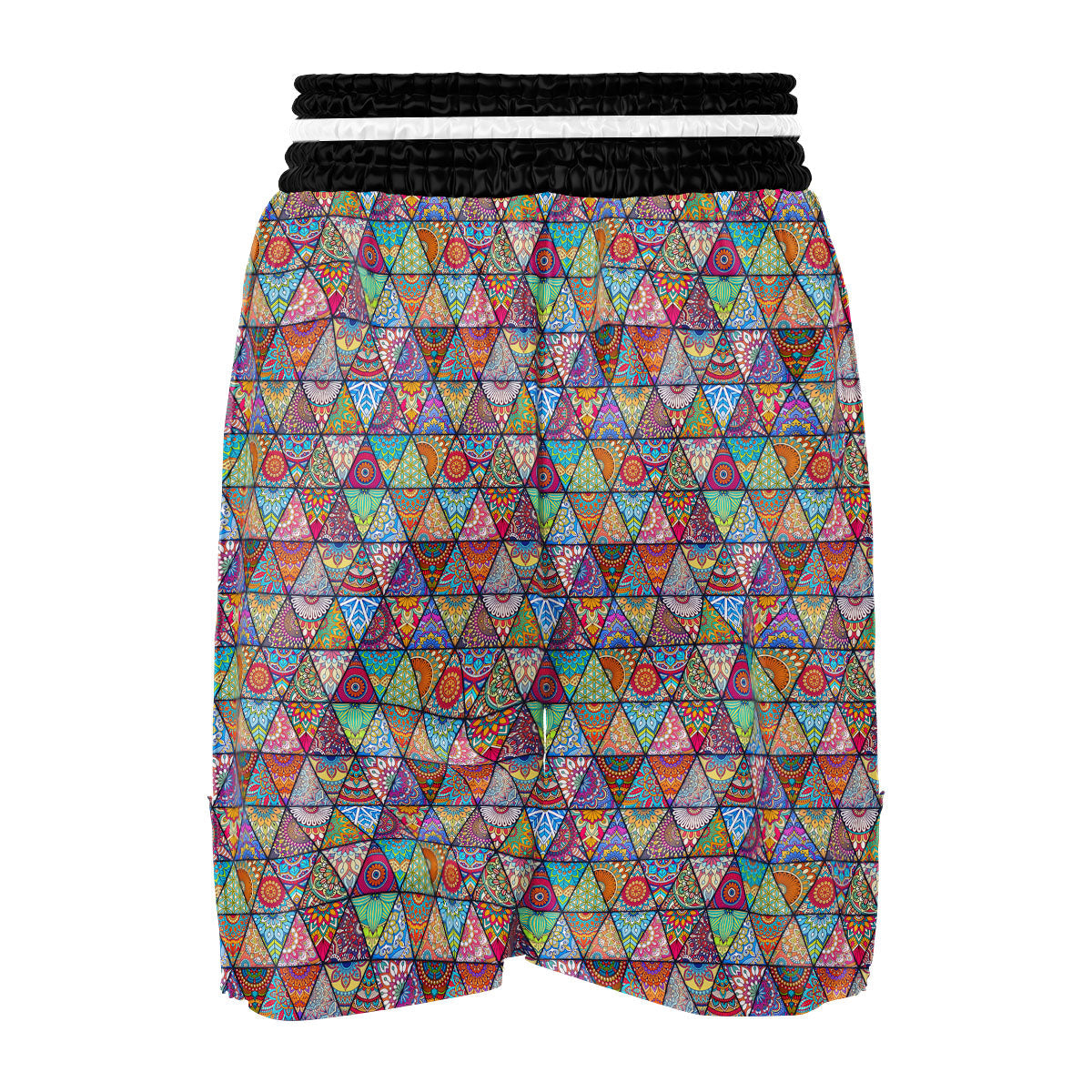Patchwork Ethnic Mandala Print Pattern Boxing Shorts-grizzshop