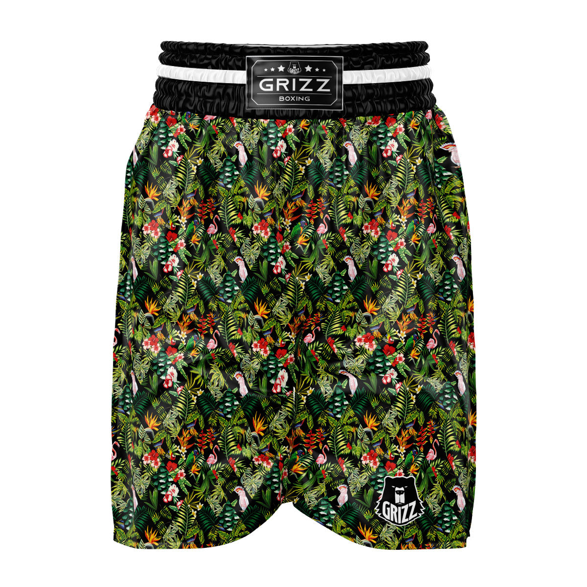 Patchwork Exotic Print Pattern Boxing Shorts-grizzshop