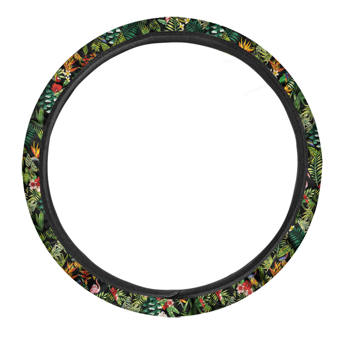 Patchwork Exotic Print Pattern Car Steering Wheel Cover-grizzshop