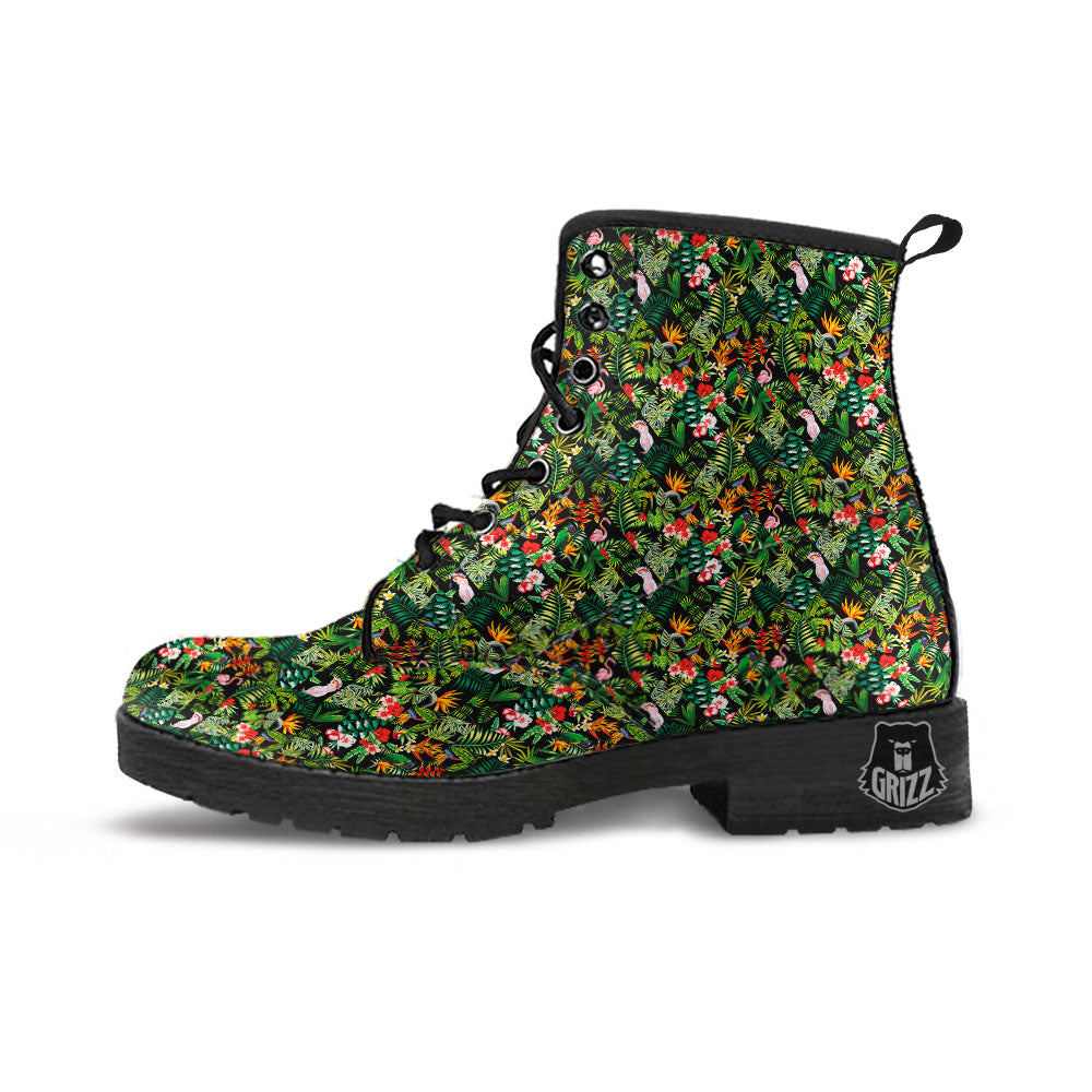 Patchwork Exotic Print Pattern Leather Boots-grizzshop