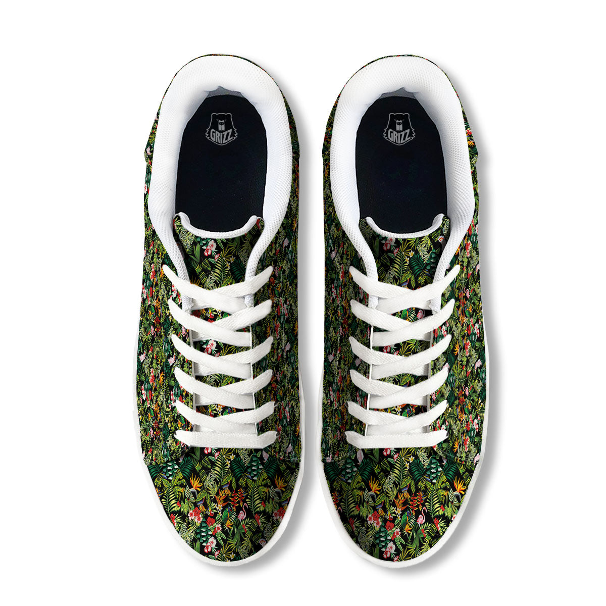 Patchwork Exotic Print Pattern White Low Top Sneakers-grizzshop