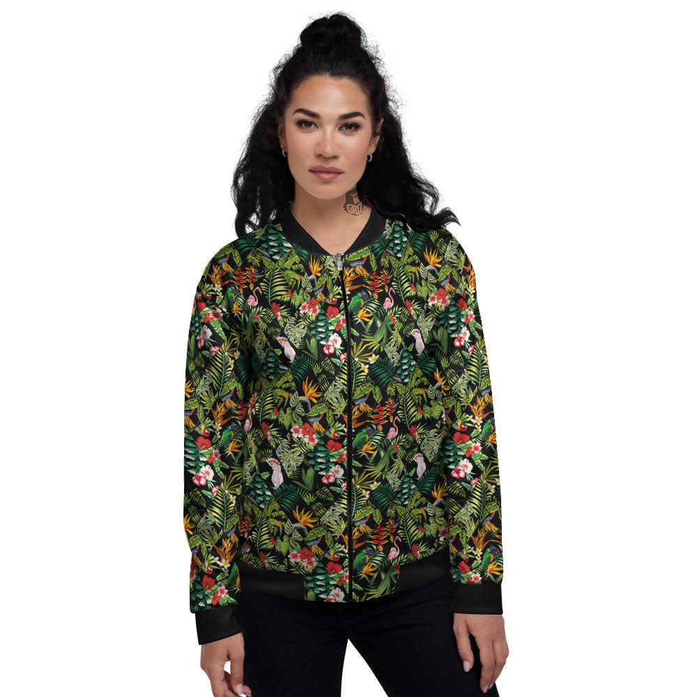 Patchwork Exotic Print Pattern Women's Bomber Jacket-grizzshop