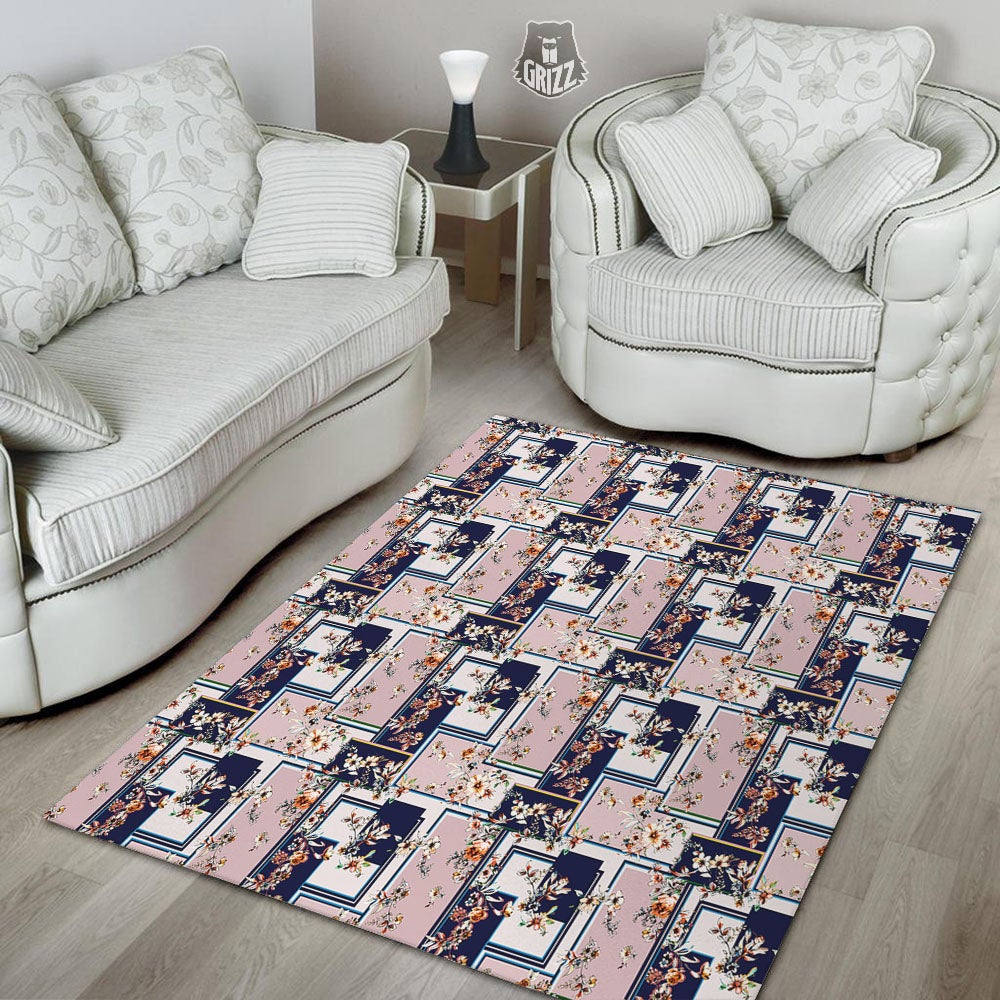 Patchwork Flower Vintage Print Pattern Floor Mat-grizzshop