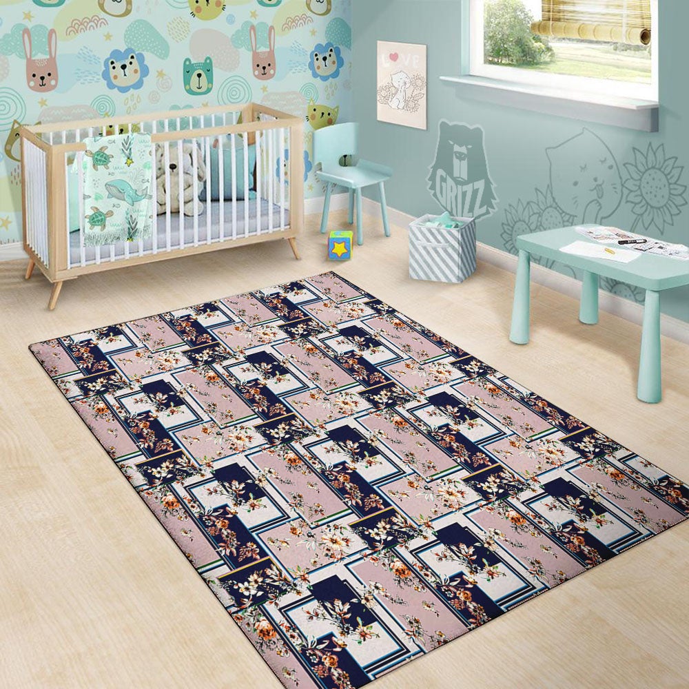 Patchwork Flower Vintage Print Pattern Floor Mat-grizzshop