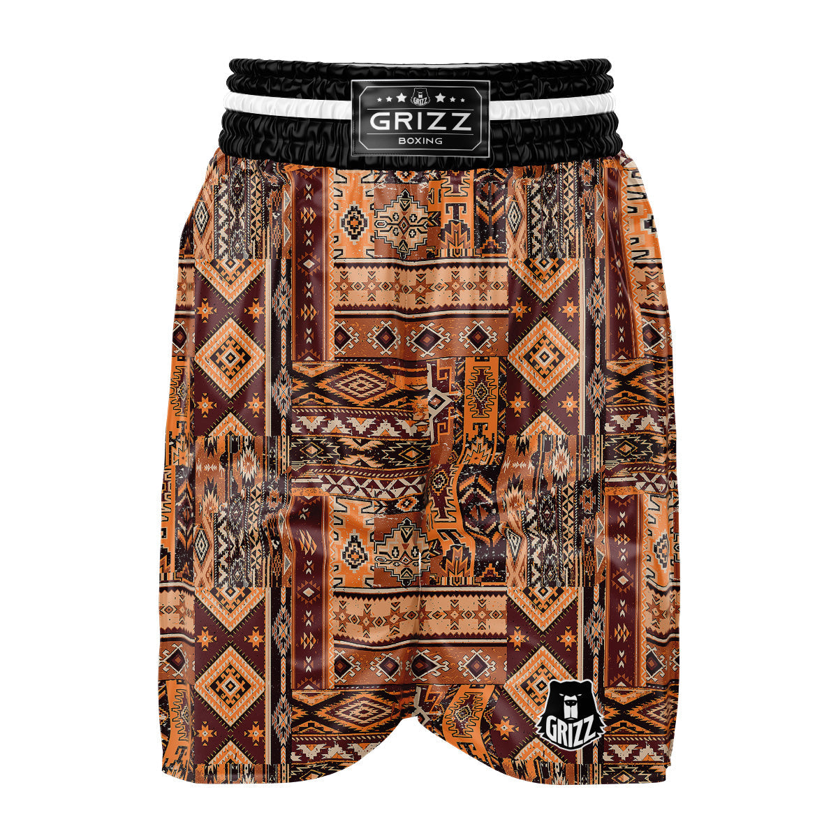 Patchwork Grunge Native American Print Pattern Boxing Shorts-grizzshop