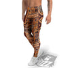 Patchwork Grunge Native American Print Pattern Men's Leggings-grizzshop