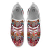 Patchwork Indian Print Pattern White Athletic Shoes-grizzshop