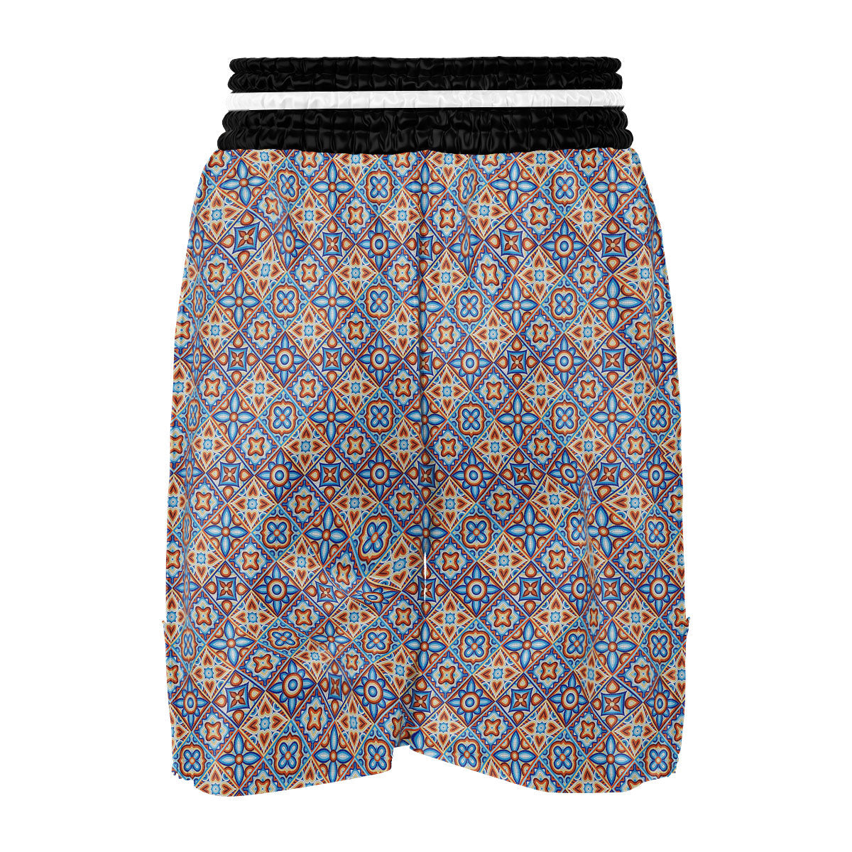 Patchwork Mosaic Print Pattern Boxing Shorts-grizzshop
