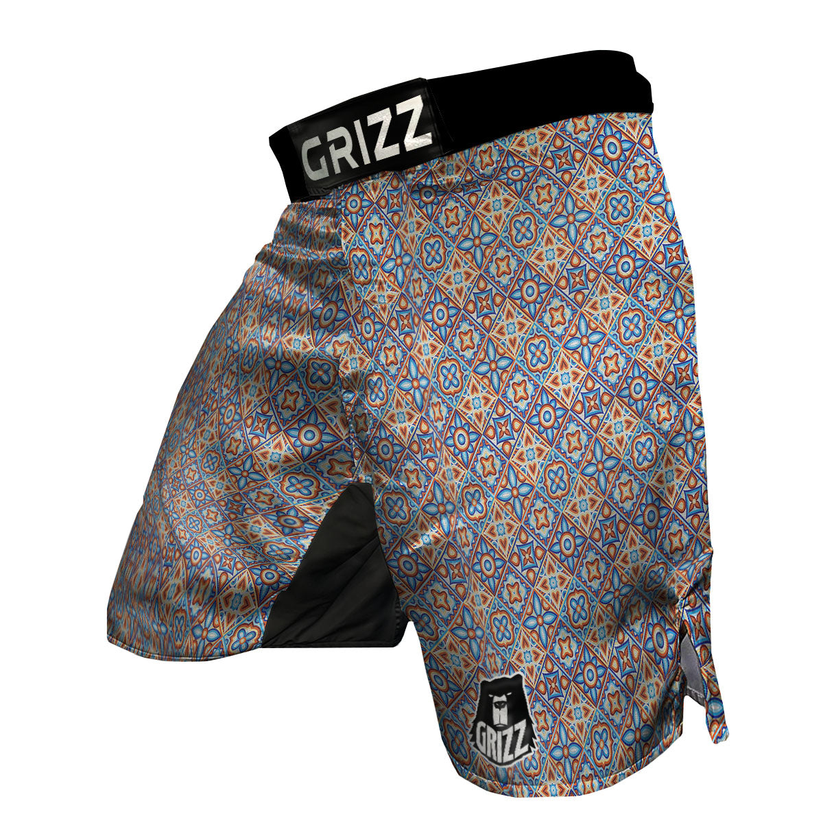 Patchwork Mosaic Print Pattern MMA Shorts-grizzshop