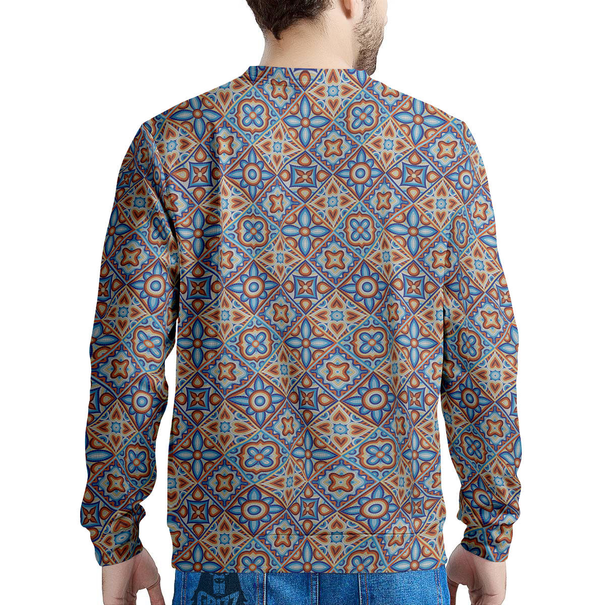 Patchwork Mosaic Print Pattern Men's Sweatshirt-grizzshop