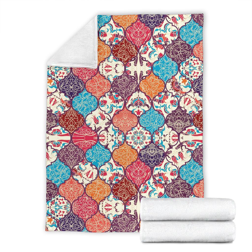 Patchwork Pattern Print Blanket-grizzshop