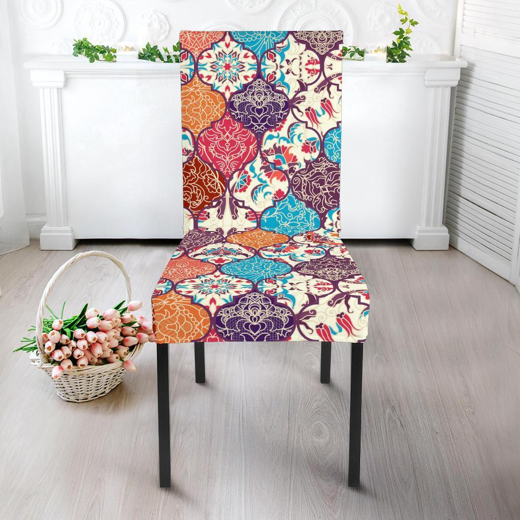 Patchwork Pattern Print Chair Cover-grizzshop