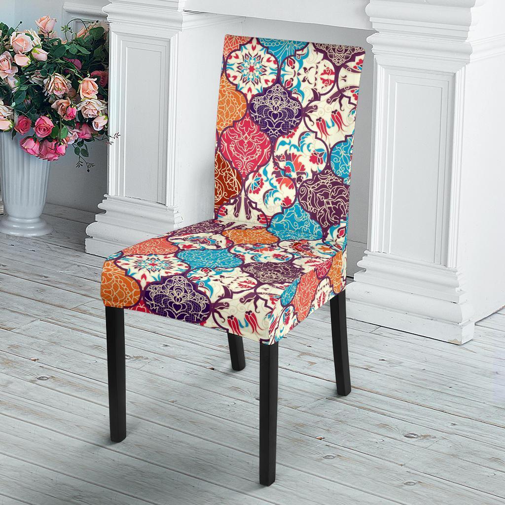 Patchwork Pattern Print Chair Cover-grizzshop