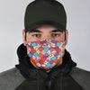 Patchwork Pattern Print Face Mask-grizzshop