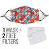 Patchwork Pattern Print Face Mask-grizzshop