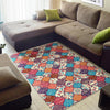 Patchwork Pattern Print Floor Mat-grizzshop